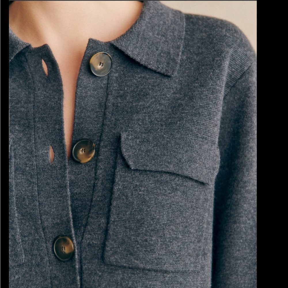 Sezane wool cardigan NWT - Picture 5 of 5